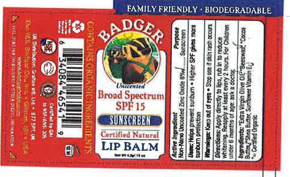 Badger SPF 15 Sunscreen Lip Balm
